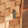 Mueble para TV de madera maciza de acacia 100x35x40 cm 3