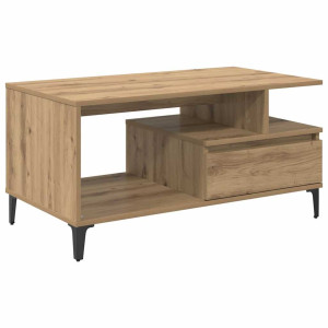 Mesa de Café Roble artisan 90 x 49 x 45 cm Madera contrachapada H