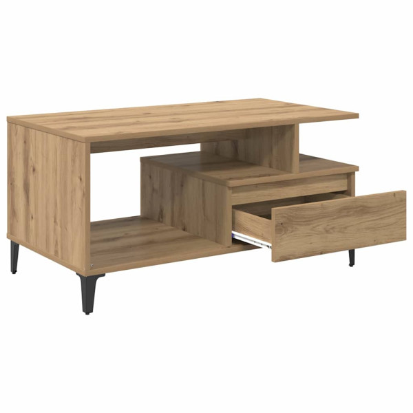 Mesa de Café Roble artisan 90 x 49 x 45 cm Madera contrachapada M 5