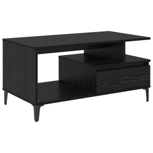 Mesa de Café Roble negro 90 x 49 x 45 cm Madera contrachapada H