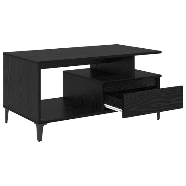 Mesa de Café Roble negro 90 x 49 x 45 cm Madera contrachapada M 5