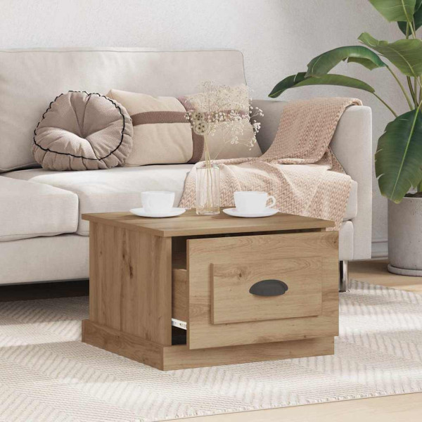 Mesa de Café Roble artisan 50 x 50 x 35 cm Madera contrachapada M 4