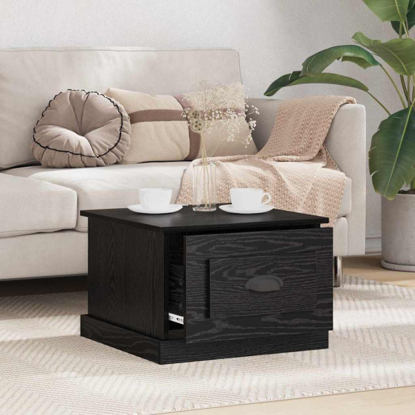 Mesa de Café Roble negro 50 x 50 x 35 cm Madera contrachapada M 4