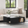 Mesa de Café Roble negro 80 x 80 x 36.5 cm Madera contrachapada 1