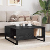 Mesa de Café Roble negro 80 x 80 x 36.5 cm Madera contrachapada 4
