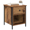 Armario de Noche con cajón 2 pcs Madera vieja 40 x 42 x 50 cm 3