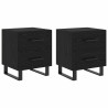 Cajoneras de Noche 2 pcs Roble negro 40 x 35 x 47.5 cm 2