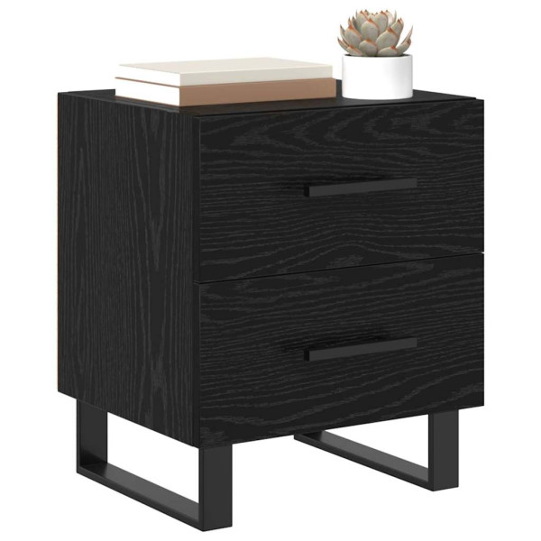 Cajoneras de Noche 2 pcs Roble negro 40 x 35 x 47.5 cm M 3