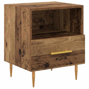 Mesa de Noche Marrón 40 x 35 x 47.5 cm Madera contrachapada H