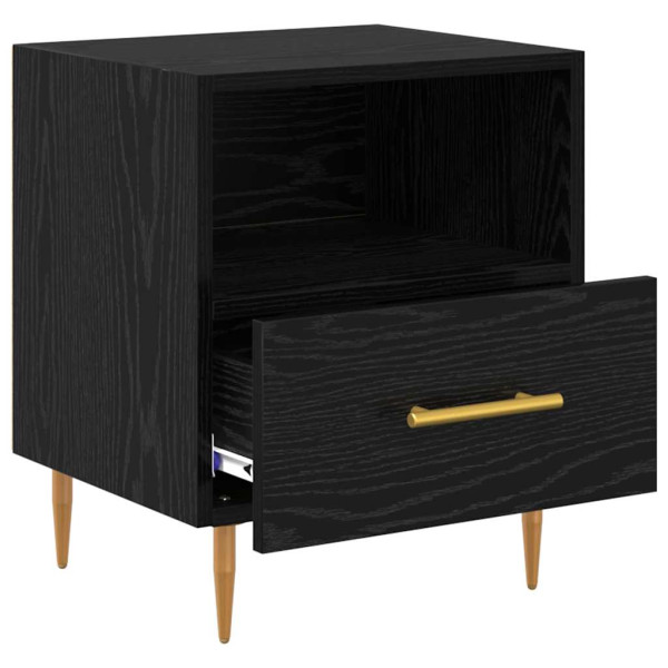 Mesa de Noche Negro 40 x 35 x 47.5 cm Madera contrachapada M 5