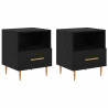 Mesa de Noche con cajón 2 pcs Negro 40 x 35 x 47.5 cm 2
