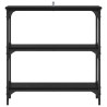 Mesa Consola con estante Roble negro 75 x 22.5 x 75 cm 5