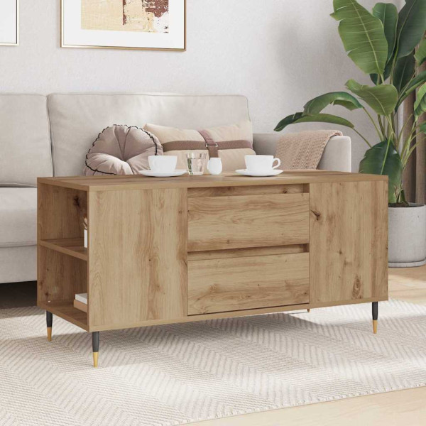 Mesa de Café with Drawer Roble artisan 102 x 44.5 x 50 cm M 4