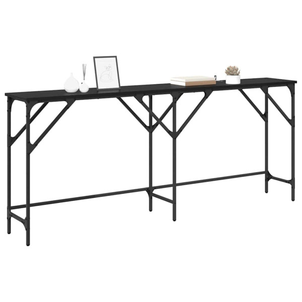 Mesa Consola Roble negro 180 x 29 x 75 cm Madera contrachapada M 3
