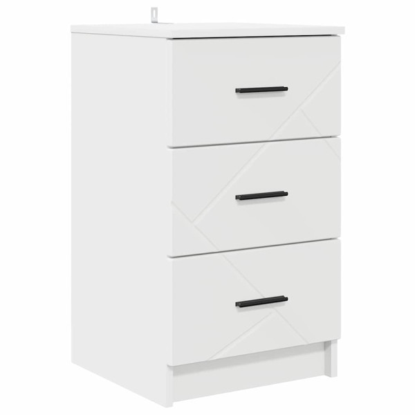 Armario de Noche Blanco 38 x 38 x 66 cm Madera contrachapada M 2