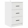 Armario de Noche Blanco 38 x 38 x 66 cm Madera contrachapada 2