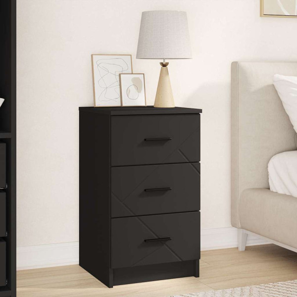 Armario de Noche Negro 38 x 38 x 66 cm Madera contrachapada D