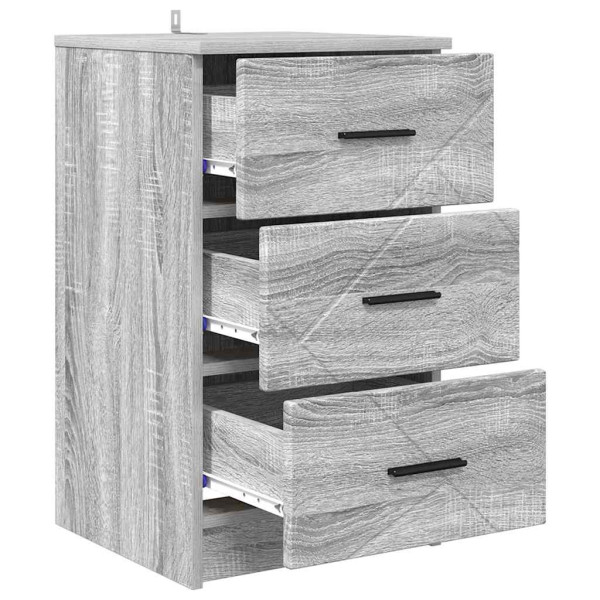 Armario de Noche con cajón Gris sonoma 38 x 38 x 66 cm M 5