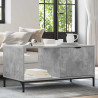 Mesa de Café Gris hormigón 90 x 49 x 46 cm Madera contrachapada 1