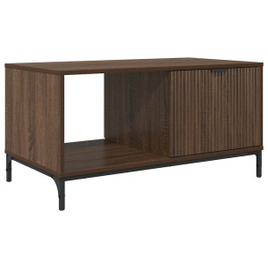 Mesa de Café Marrón roble 90 x 49 x 46 cm Madera contrachapada H