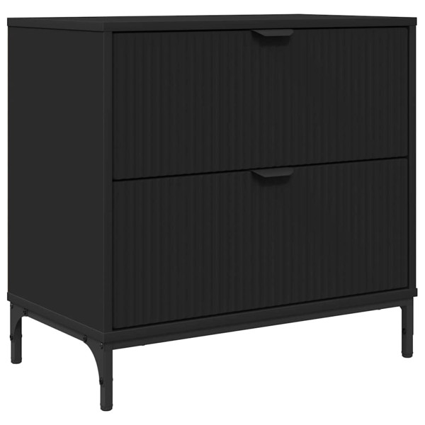 Mesa de Noche Negro 63.5 x 36 x 61 cm Madera contrachapada M 2