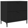 Mesa de Noche Negro 63.5 x 36 x 61 cm Madera contrachapada 2