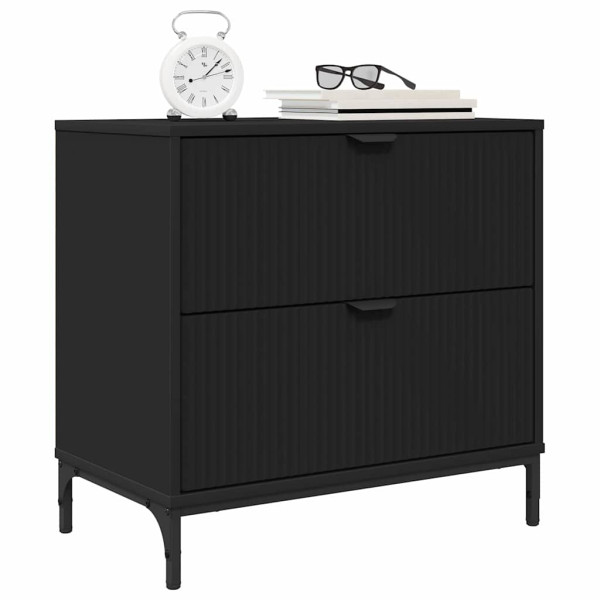 Mesa de Noche Negro 63.5 x 36 x 61 cm Madera contrachapada M 3