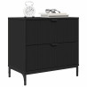 Mesa de Noche Negro 63.5 x 36 x 61 cm Madera contrachapada 3