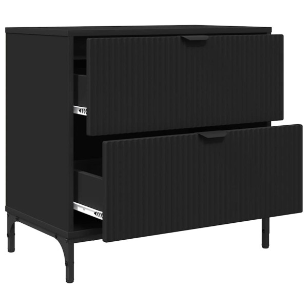 Mesa de Noche Negro 63.5 x 36 x 61 cm Madera contrachapada M 5