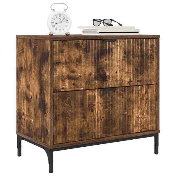 Mesa de Noche con cajón Roble ahumado 63.5 x 36 x 61 cm M 3