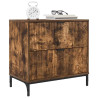 Mesa de Noche con cajón Roble ahumado 63.5 x 36 x 61 cm 3