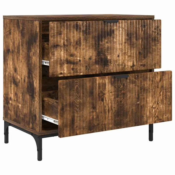 Mesa de Noche con cajón Roble ahumado 63.5 x 36 x 61 cm M 5