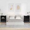 Mesas de noche 2 pcs Negro 49 x 36 x 61 cm Madera contrachapada 1
