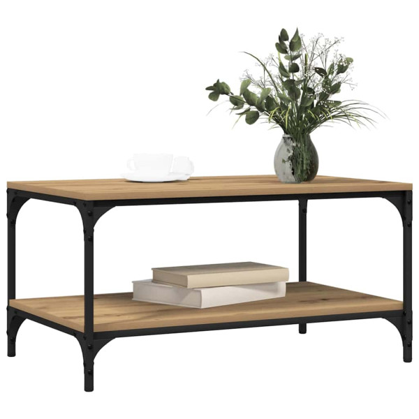 Mesa de Café Roble artisan 80 x 50 x 40 cm Madera contrachapada M 3