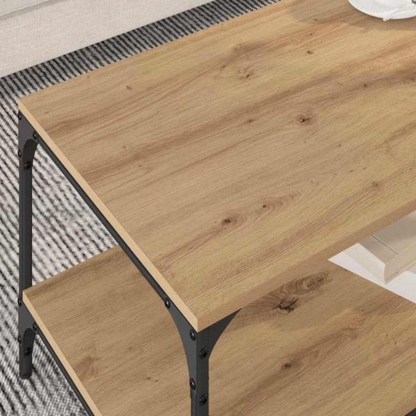 Mesa de Café Roble artisan 80 x 50 x 40 cm Madera contrachapada M 4