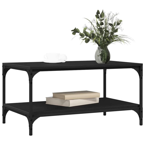 Mesa de Café Roble negro 80 x 50 x 40 cm Madera contrachapada M 3