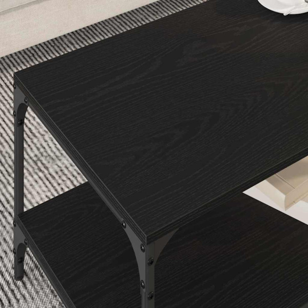 Mesa de Café Roble negro 80 x 50 x 40 cm Madera contrachapada M 4
