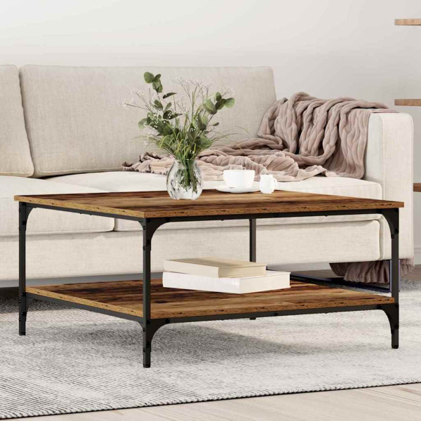 Mesa de Café Madera vieja 80 x 80 x 40 cm Madera contrachapada D