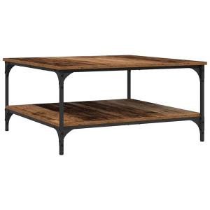 Mesa de Café Madera vieja 80 x 80 x 40 cm Madera contrachapada H