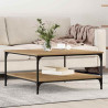 Mesa de Café Roble artisan 80 x 80 x 40 cm Madera contrachapada 1