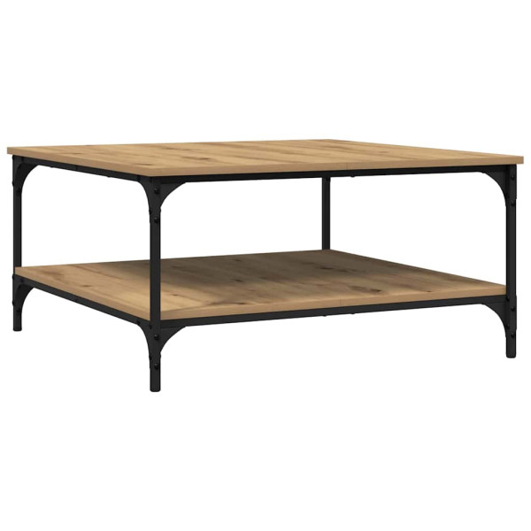 Mesa de Café Roble artisan 80 x 80 x 40 cm Madera contrachapada M 2