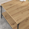 Mesa de Café Roble artisan 80 x 80 x 40 cm Madera contrachapada 4