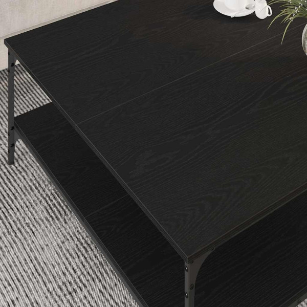 Mesa de Café Roble negro 100 x 100 x 40 cm Madera contrachapada M 4