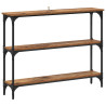 Mesa Consola con estante Madera vieja 100 x 22.5 x 75 cm 2