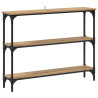 Mesa Consola con estante Roble artisan 100 x 22.5 x 75 cm 2
