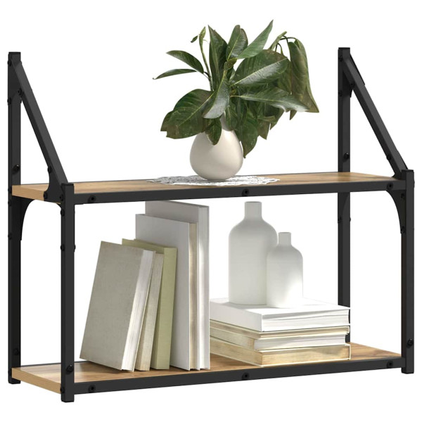 Estante de pared con estante Roble artisan 60 x 21 x 51 cm M 3