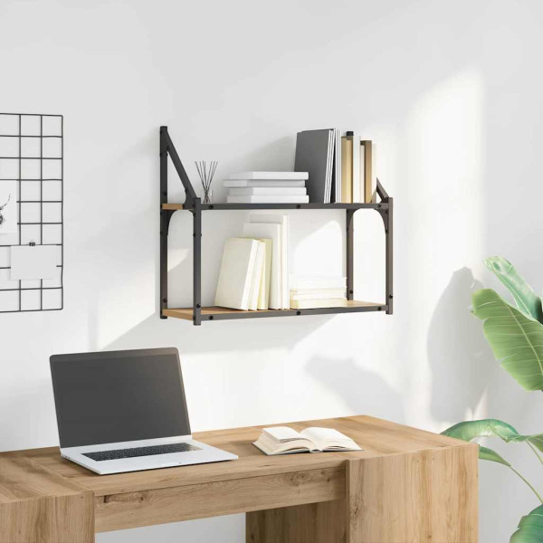 Estante de pared con estante Roble artisan 60 x 21 x 51 cm M 4