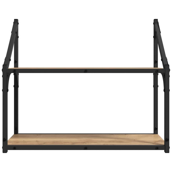 Estante de pared con estante Roble artisan 60 x 21 x 51 cm M 5