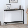 Mesa Consola con estante Roble negro 101 x 30.5 x 75 cm 1