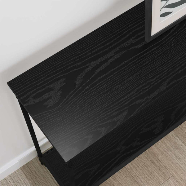 Mesa Consola con estante Roble negro 101 x 30.5 x 75 cm M 4